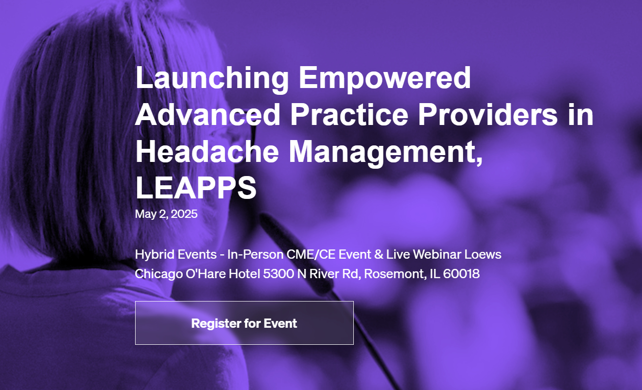 Diamond Education Foundation Launching Empowered Advanced Practice Providers in Headache Management 2025