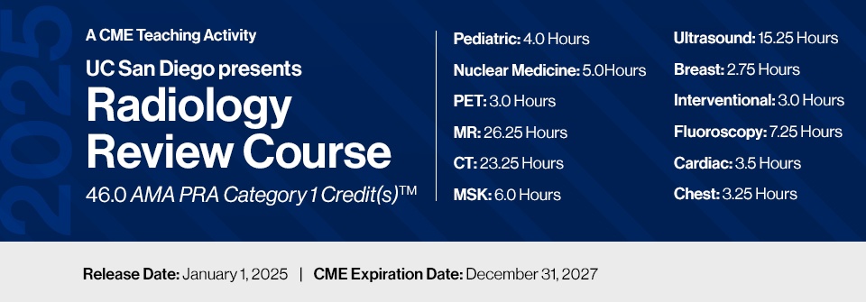 DocmedED 2025 UC San Diego Presents Radiology Review Course