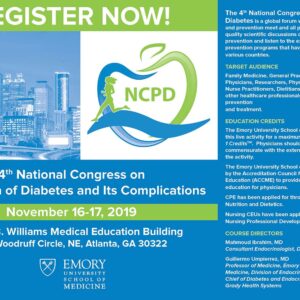 Emory University School Of Medicine 4th National Congress on Prevention of Diabetes and Its Complications 2019