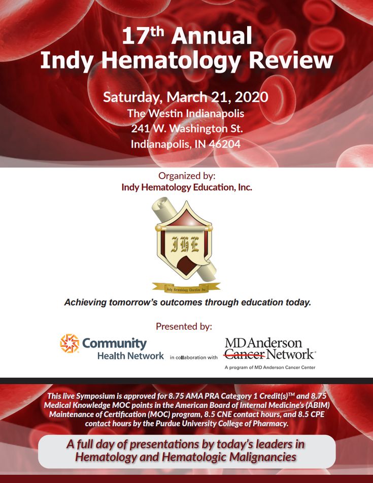 Indy Hematology Education 17th Annual Indy Hematology Review 2020