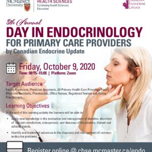 McMaster University 8th Annual Day In Endocrinology For Primary Care Providers 2020